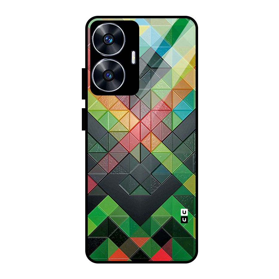 Too Much Colors Pattern Glass Back Case for Realme Narzo N55