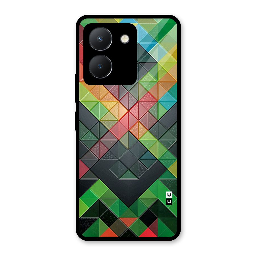 Too Much Colors Pattern Glass Back Case for Vivo Y36