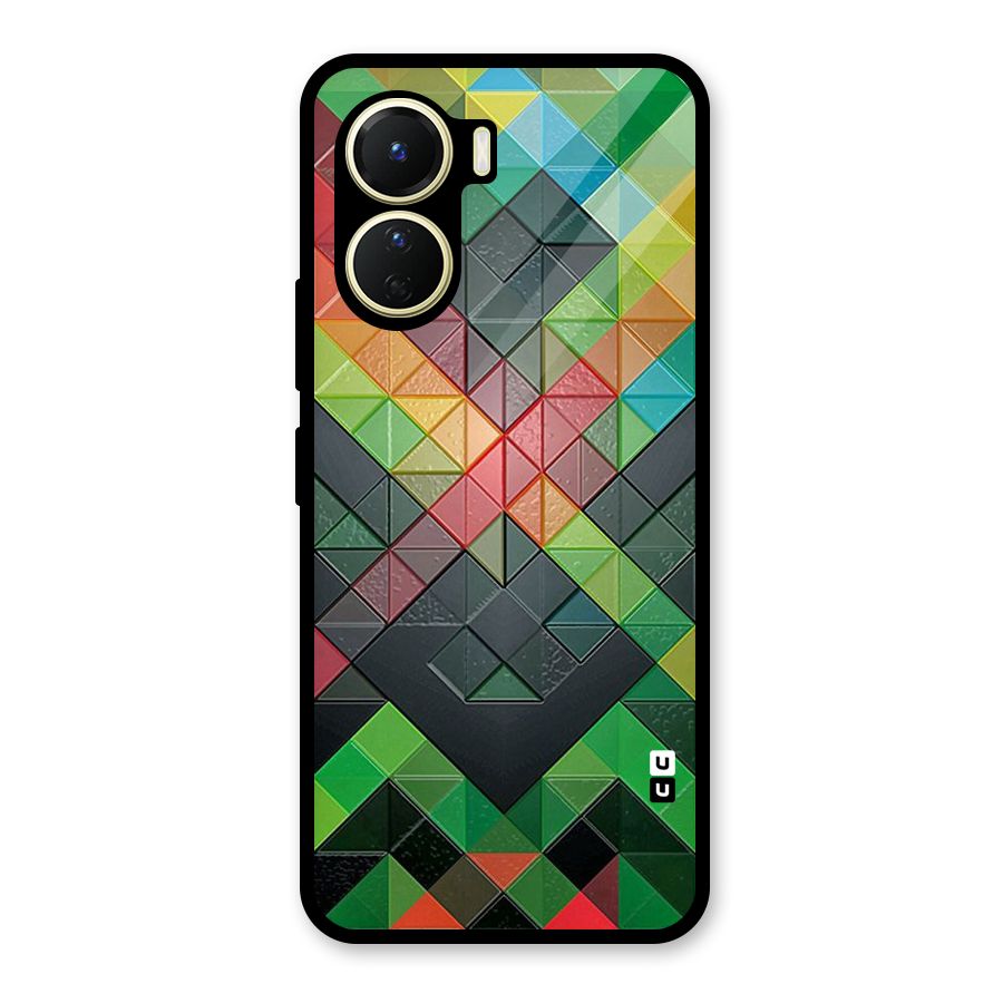 Too Much Colors Pattern Glass Back Case for Vivo Y56