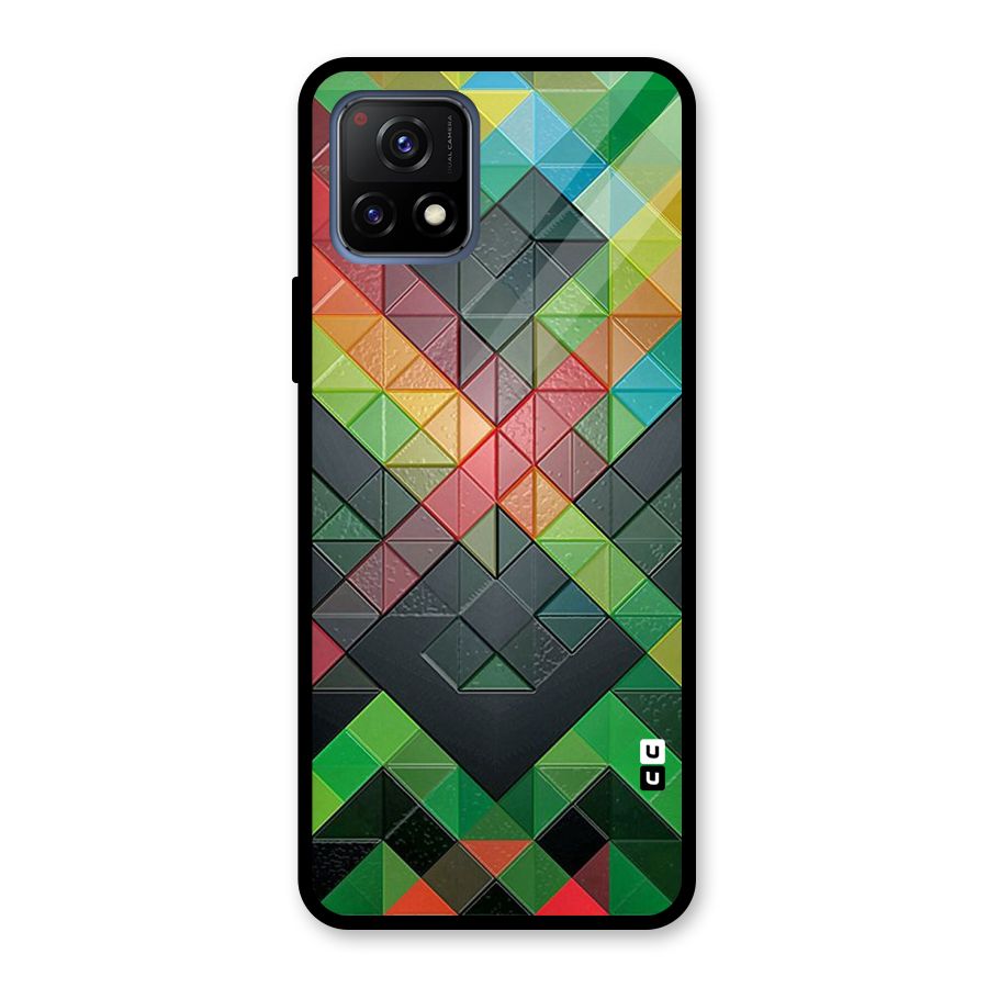 Too Much Colors Pattern Glass Back Case for Vivo Y72 5G