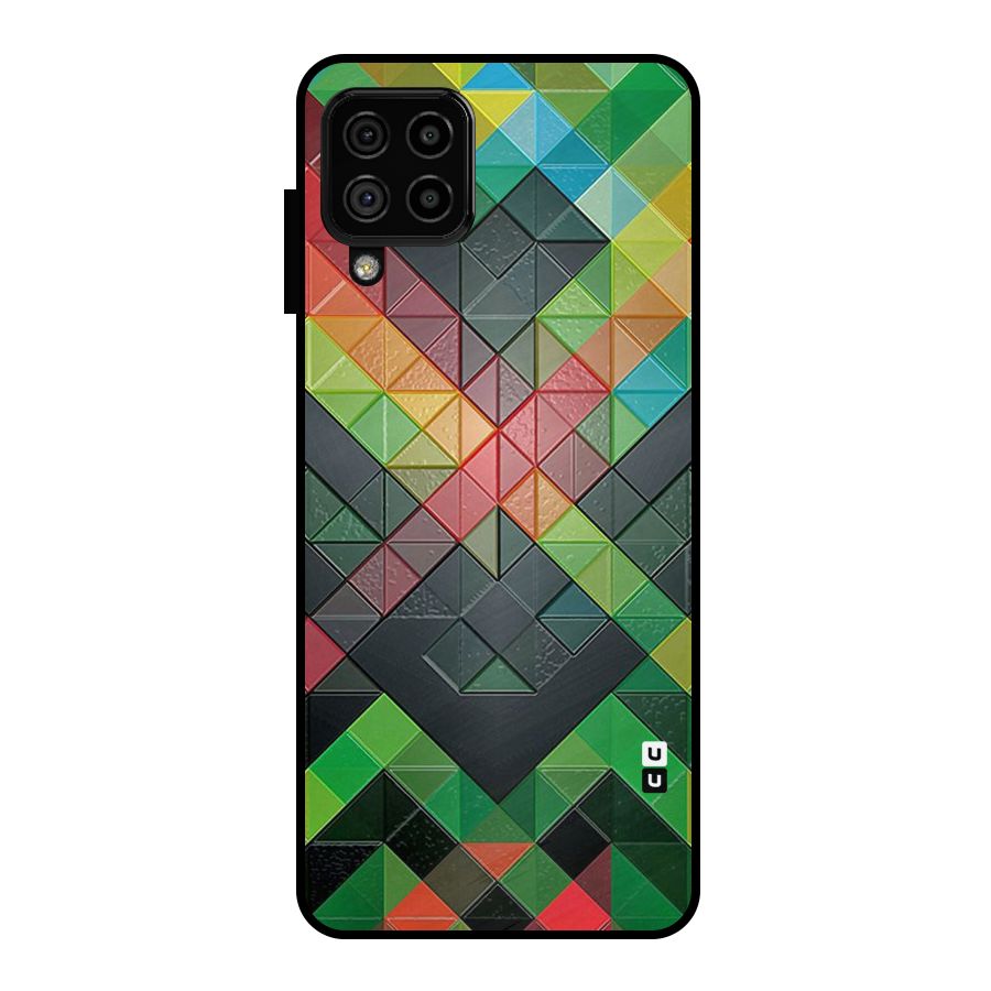Too Much Colors Pattern Metal Back Case for Galaxy A22 4G