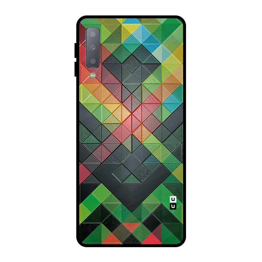 Too Much Colors Pattern Metal Back Case for Galaxy A7 (2018)