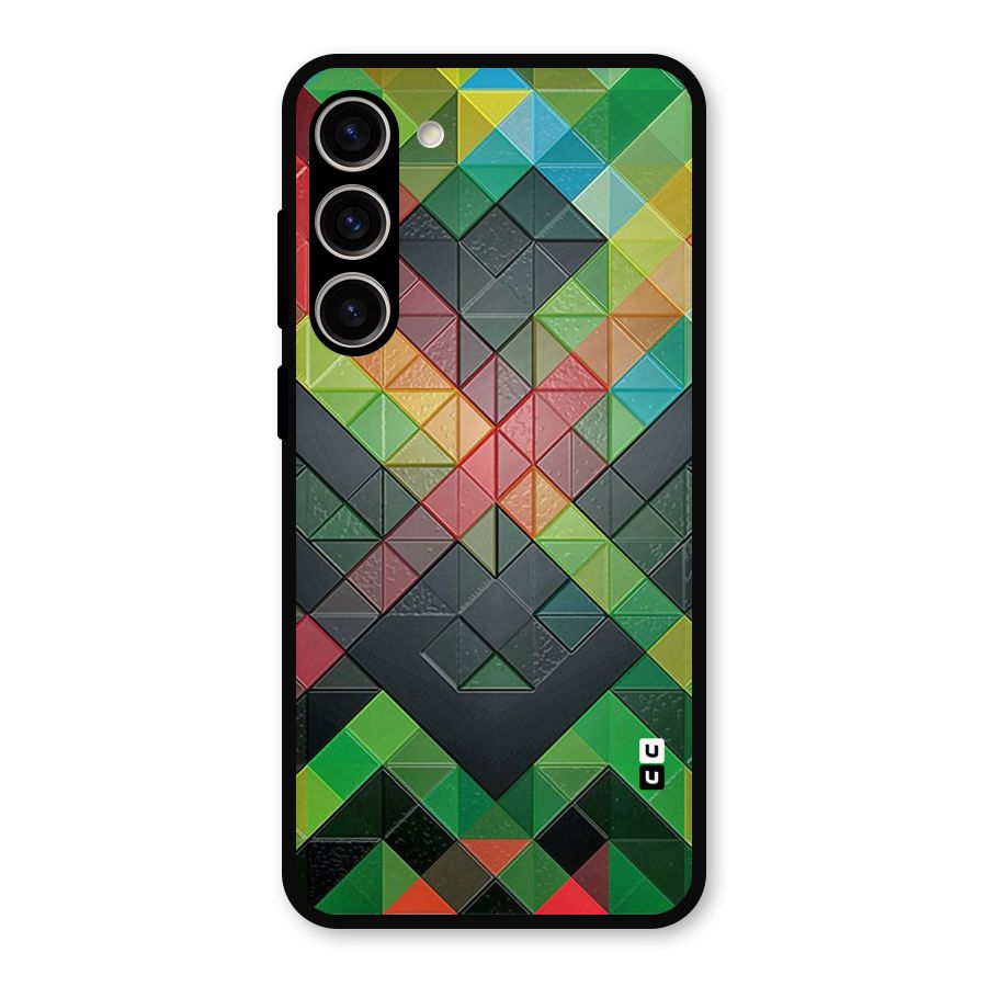 Too Much Colors Pattern Metal Back Case for Galaxy S23 Plus