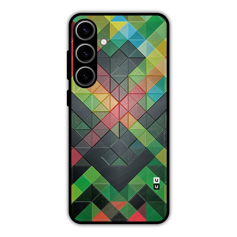 Too Much Colors Pattern Metal Back Case for Galaxy S24 Plus