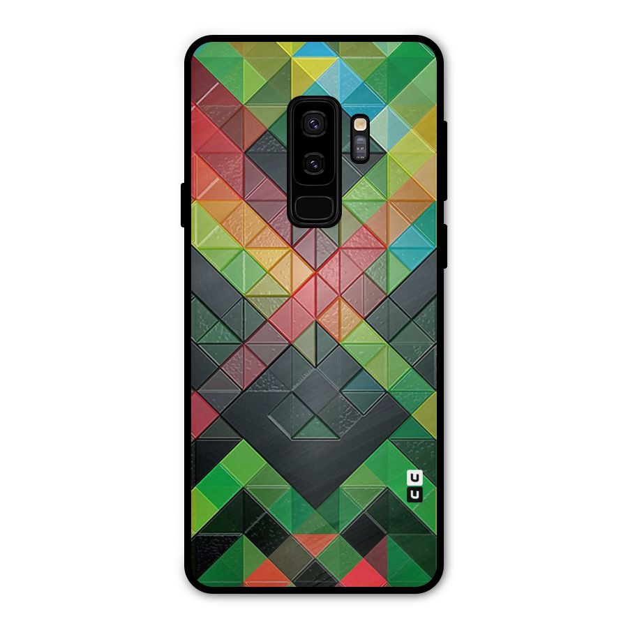Too Much Colors Pattern Metal Back Case for Galaxy S9 Plus