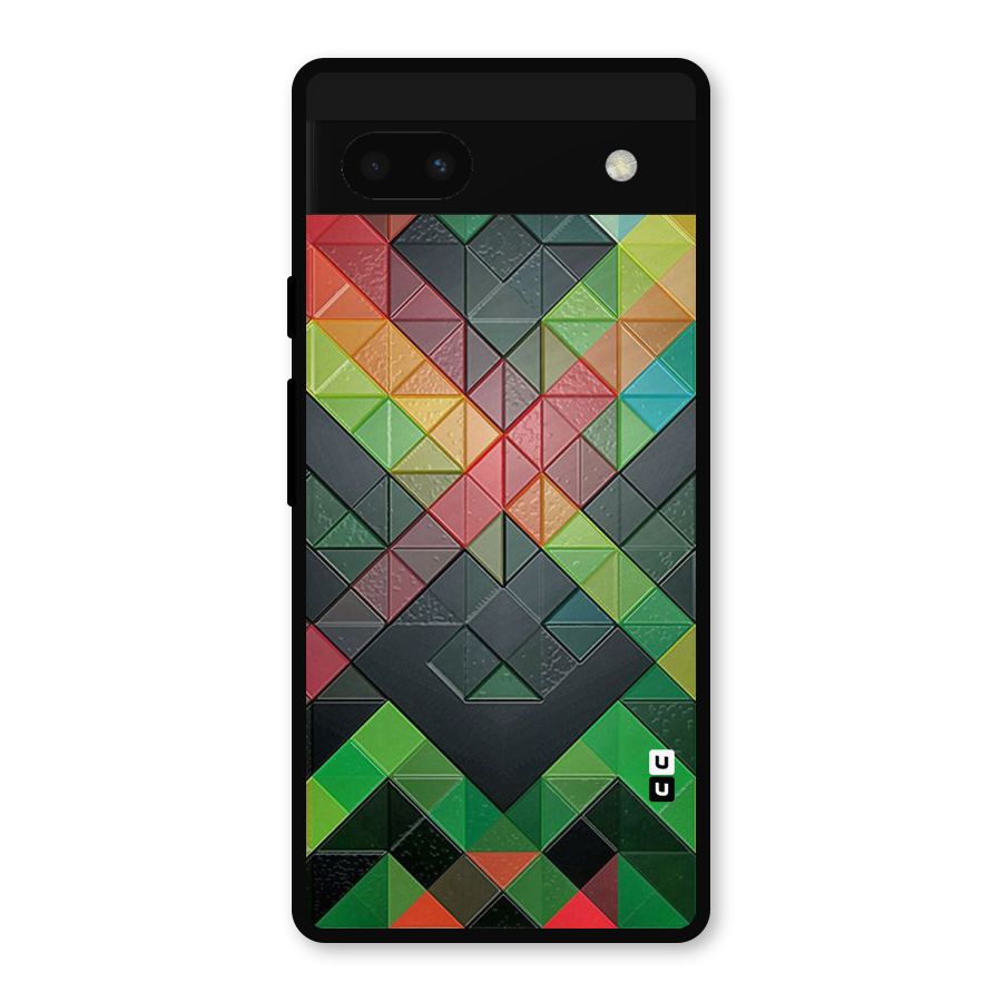Too Much Colors Pattern Metal Back Case for Google Pixel 6a