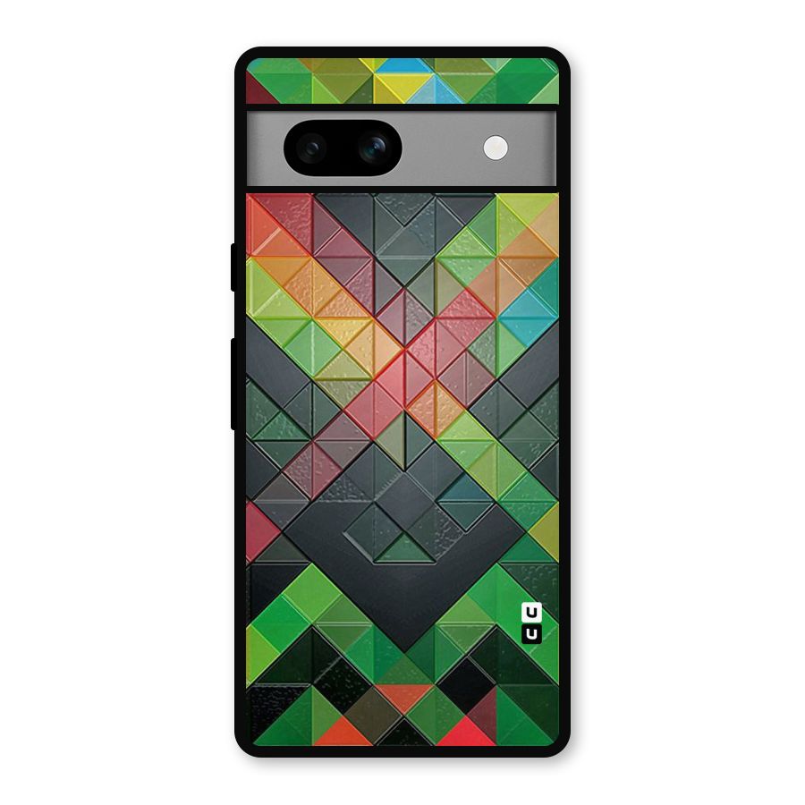 Too Much Colors Pattern Metal Back Case for Google Pixel 7a