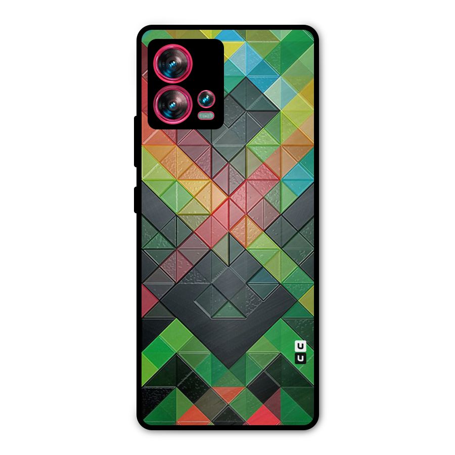 Too Much Colors Pattern Metal Back Case for Motorola Edge 30 Fusion