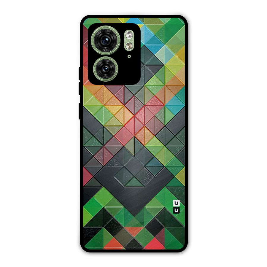 Too Much Colors Pattern Metal Back Case for Motorola Edge 40 5G