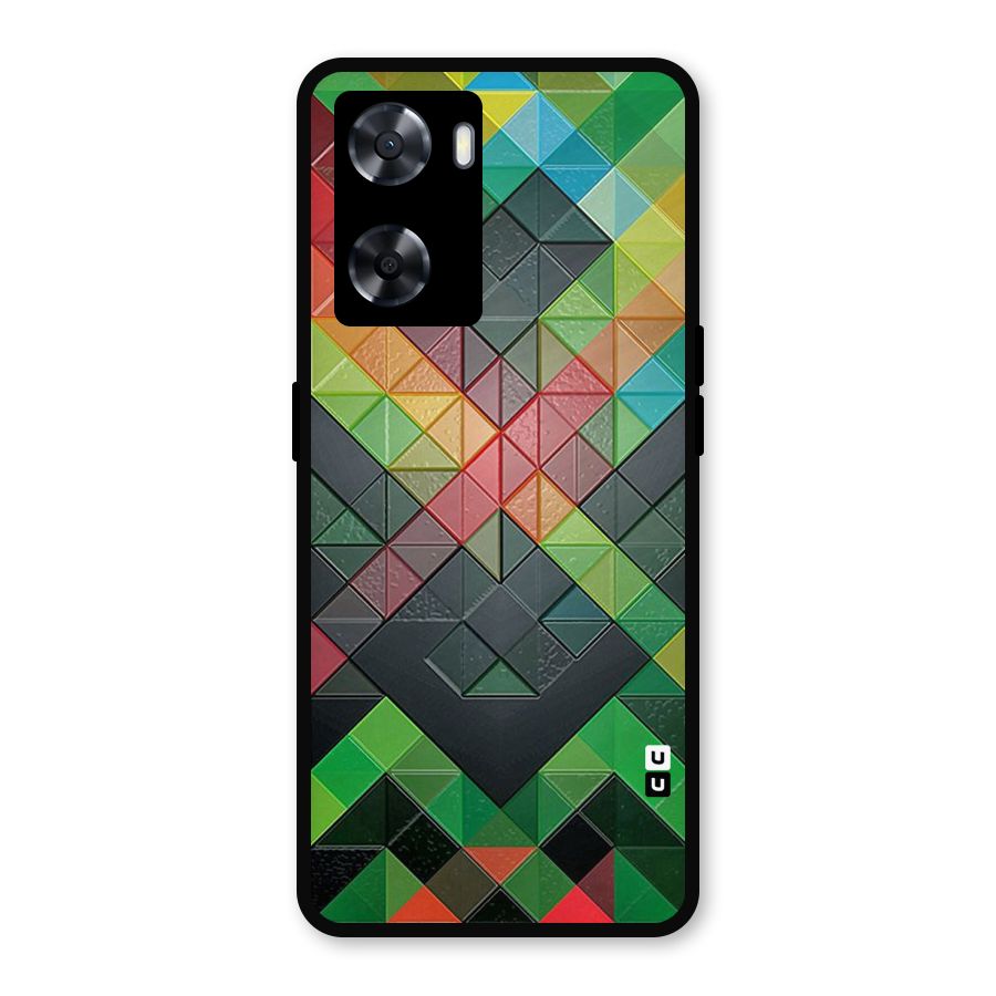 Too Much Colors Pattern Metal Back Case for Oppo A57 2022