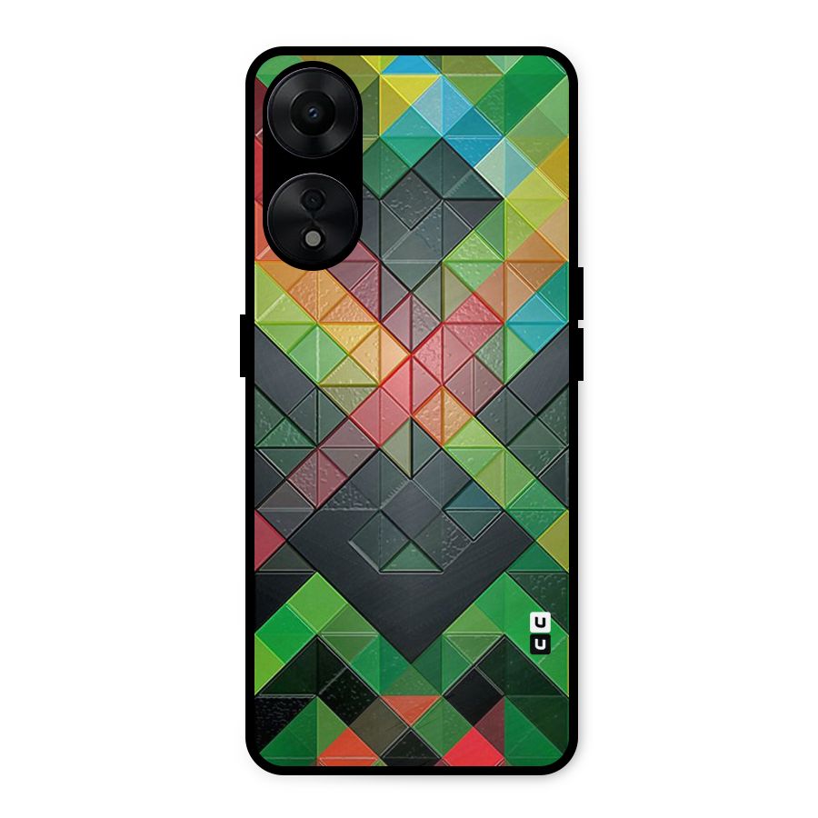 Too Much Colors Pattern Metal Back Case for Oppo A78 5G
