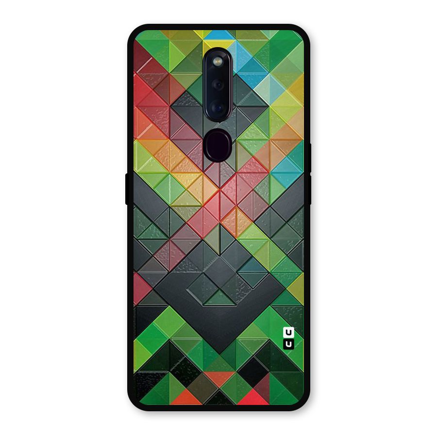 Too Much Colors Pattern Metal Back Case for Oppo F11 Pro