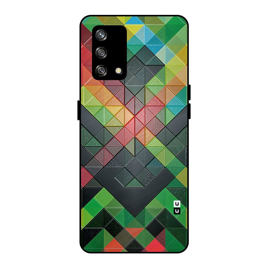 Too Much Colors Pattern Metal Back Case for Oppo F19