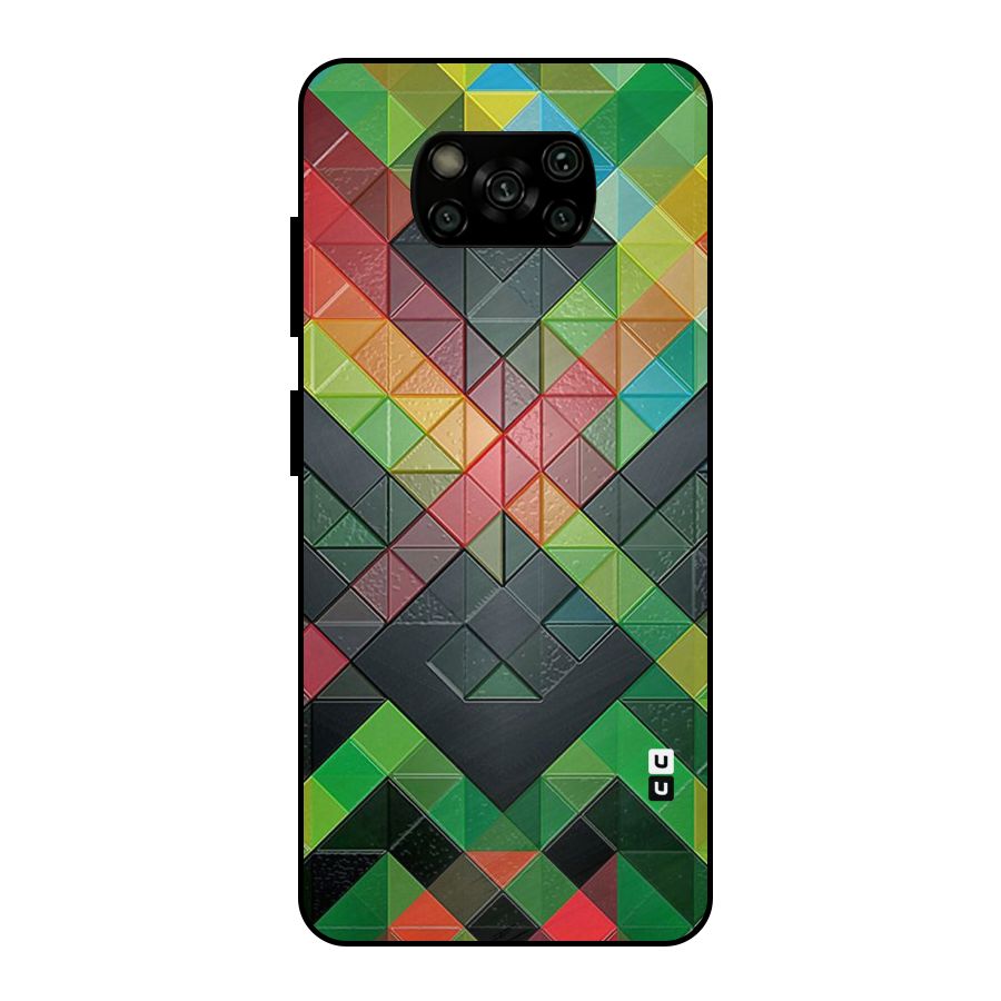 Too Much Colors Pattern Metal Back Case for Poco X3