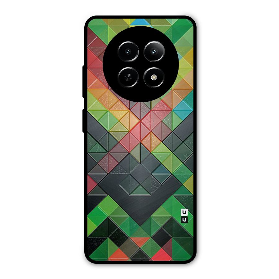Too Much Colors Pattern Metal Back Case for Realme 13