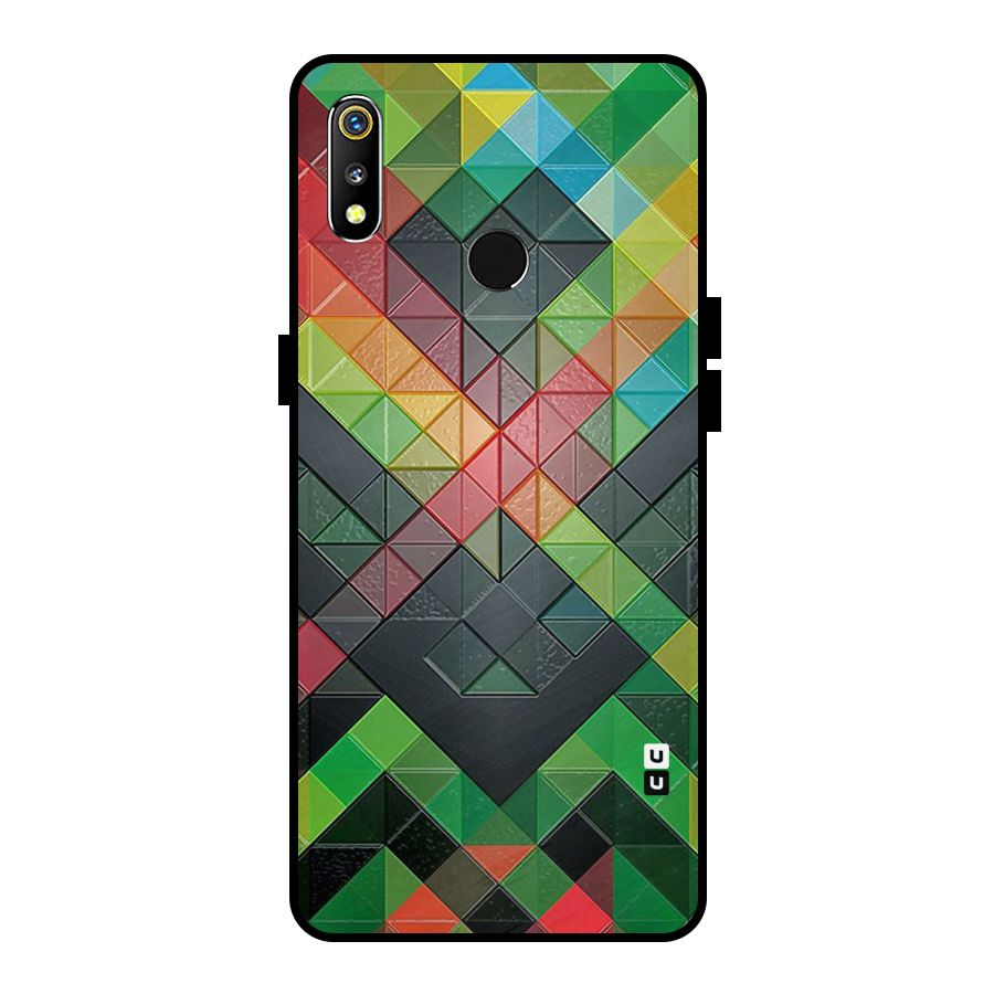 Too Much Colors Pattern Metal Back Case for Realme 3