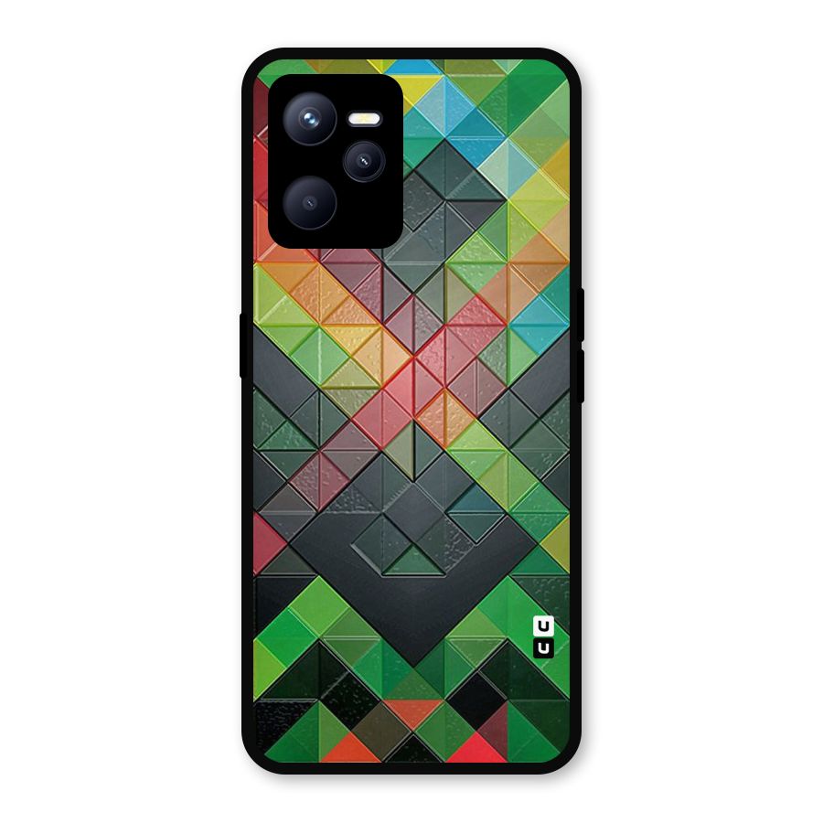 Too Much Colors Pattern Metal Back Case for Realme C35