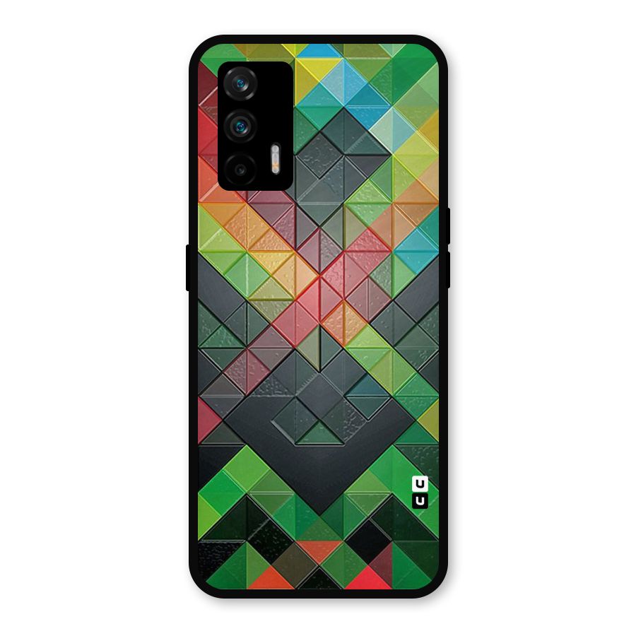Too Much Colors Pattern Metal Back Case for Realme GT 5G