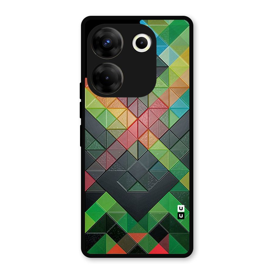Too Much Colors Pattern Metal Back Case for Tecno Camon 20