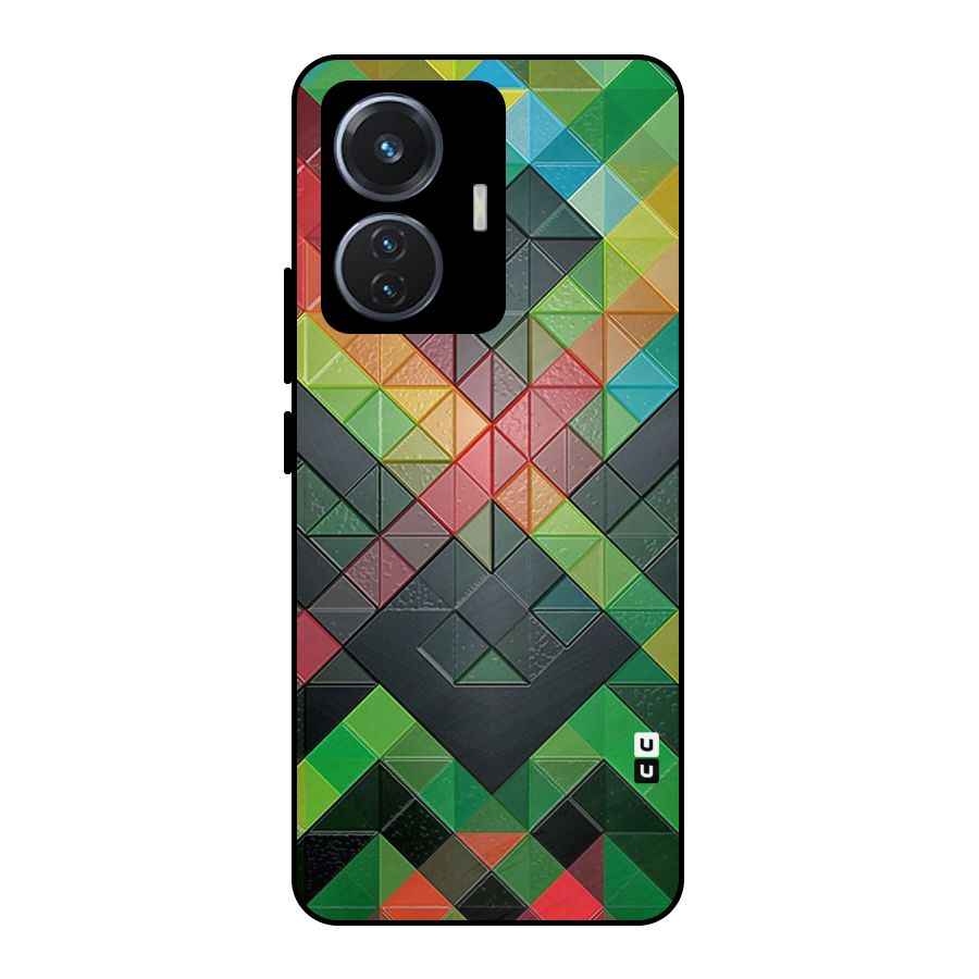 Too Much Colors Pattern Metal Back Case for Vivo T1 44W