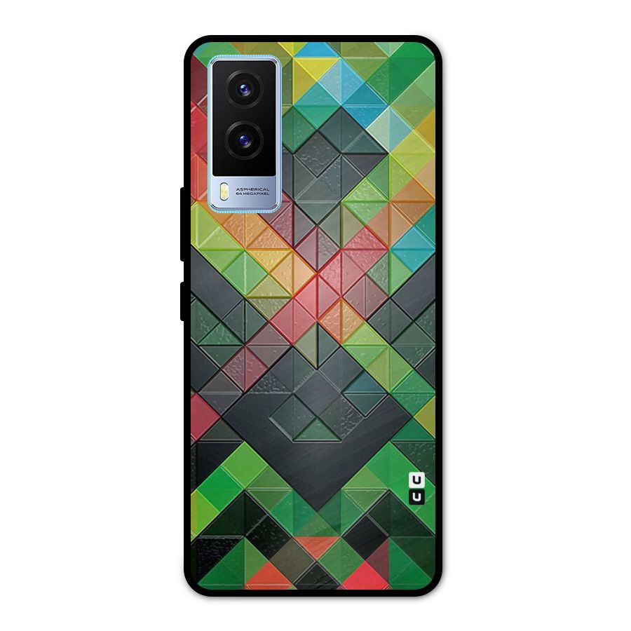 Too Much Colors Pattern Metal Back Case for Vivo V21e 5G