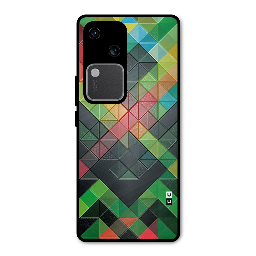 Too Much Colors Pattern Metal Back Case for Vivo V30