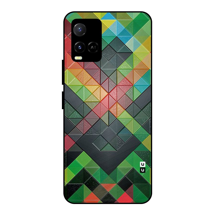 Too Much Colors Pattern Metal Back Case for Vivo Y33s