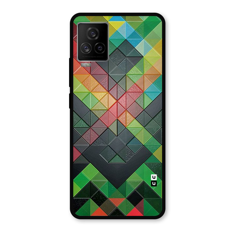 Too Much Colors Pattern Metal Back Case for iQOO 7 Legend 5G