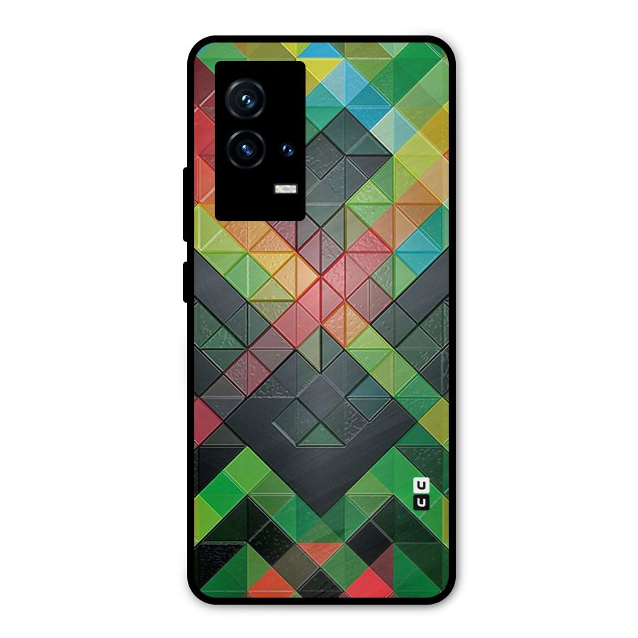 Too Much Colors Pattern Metal Back Case for iQOO 9 5G