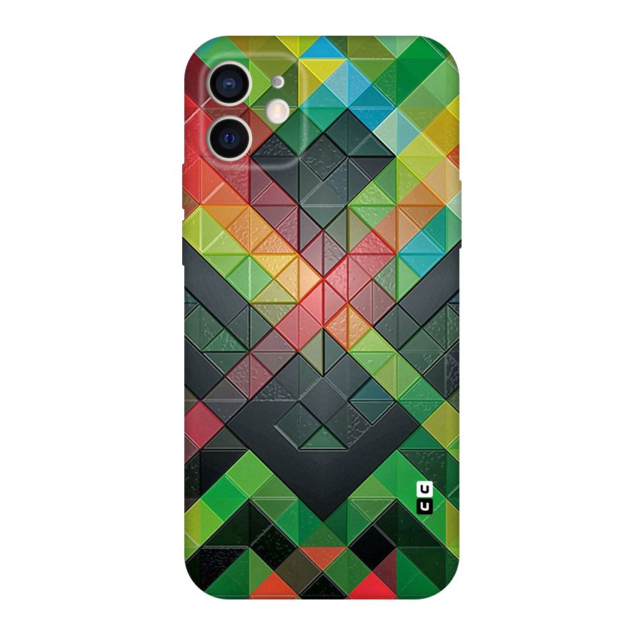 Too Much Colors Pattern Original Polycarbonate Back Case for iPhone 12