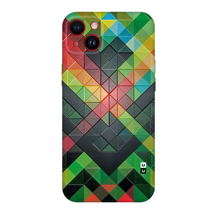 Too Much Colors Pattern Original Polycarbonate Back Case for iPhone 14 Plus