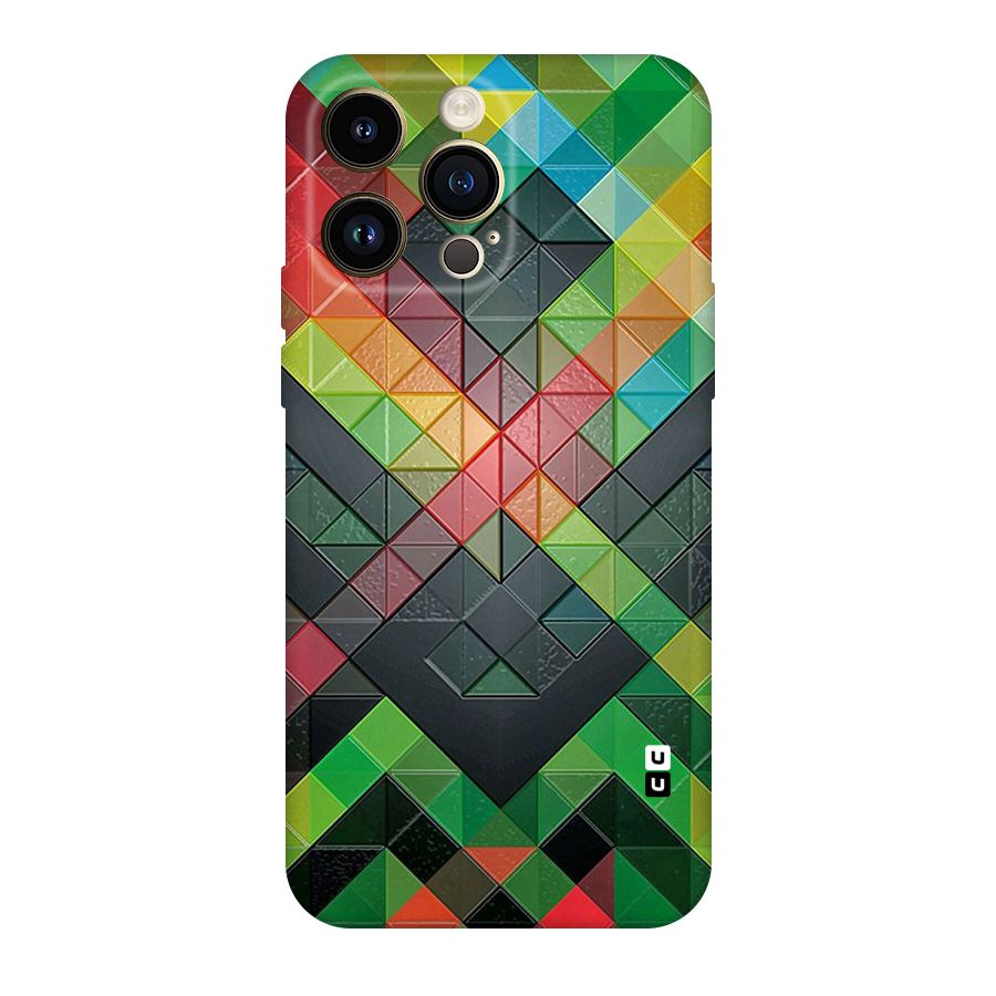 Too Much Colors Pattern Original Polycarbonate Back Case for iPhone 14 Pro Max