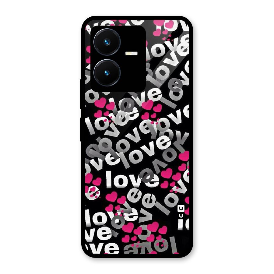 Too Much Love Glass Back Case for Vivo Y22s