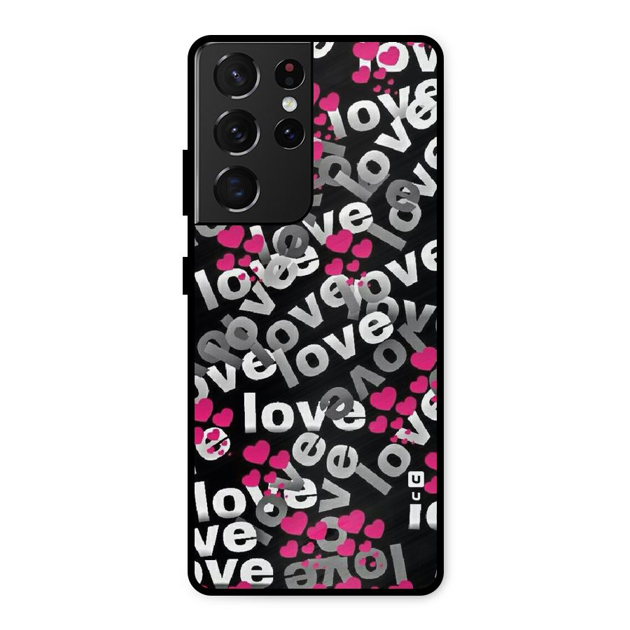 Too Much Love Metal Back Case for Galaxy S21 Ultra 5G