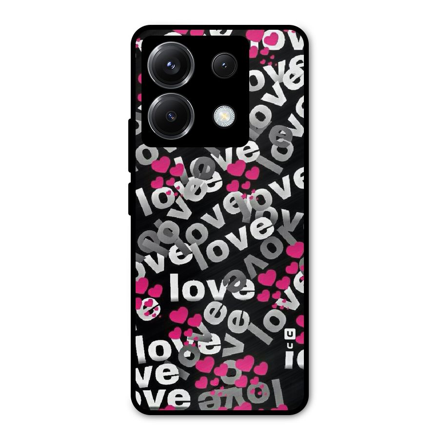 Too Much Love Metal Back Case for Poco X6