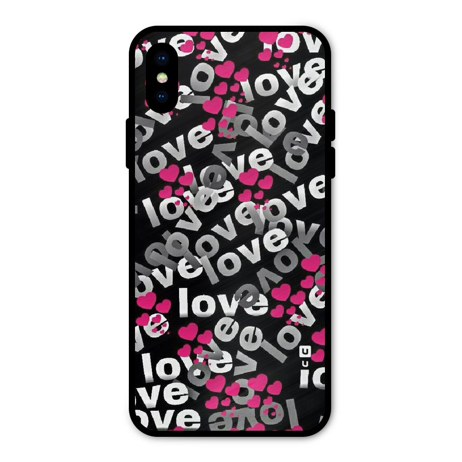 Too Much Love Metal Back Case for iPhone XS