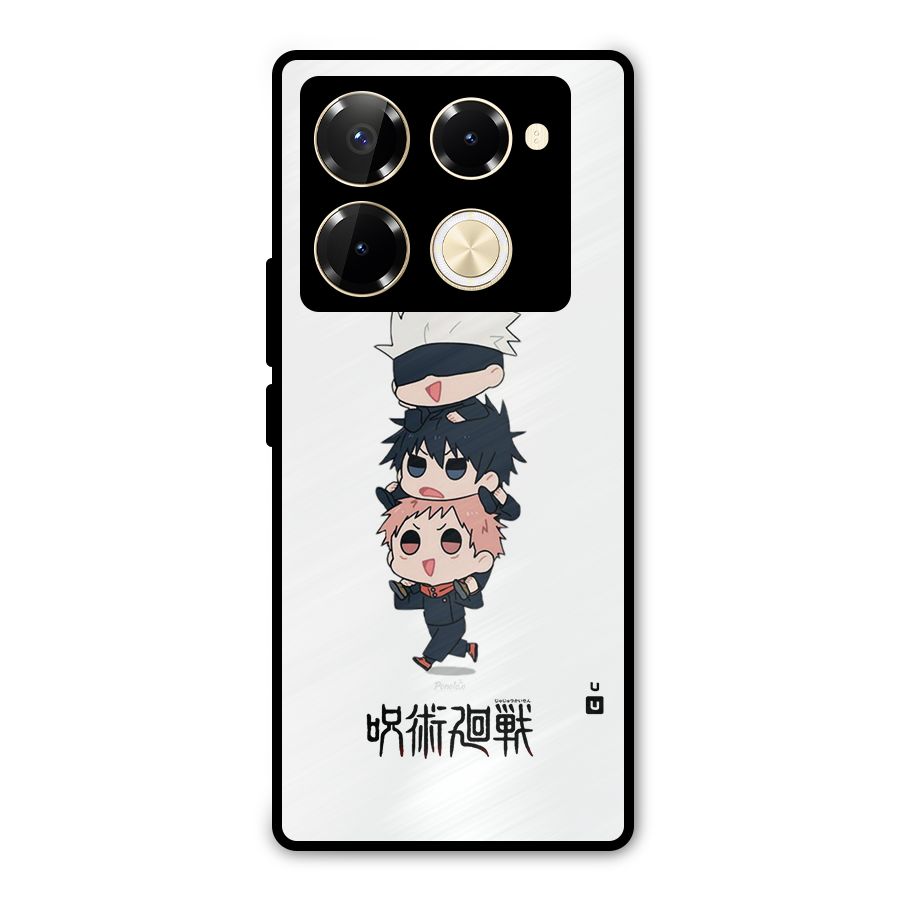 Top Gojo Squad Metal Back Case for Infinix Note 40 Pro Plus