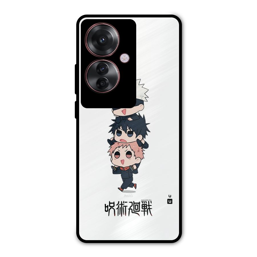 Top Gojo Squad Metal Back Case for Oppo F25 Pro