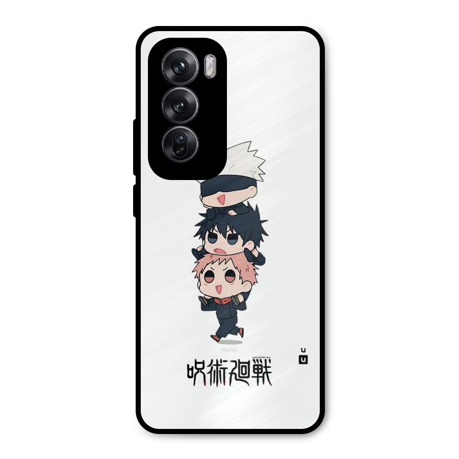 Top Gojo Squad Metal Back Case for Oppo Reno12 Pro