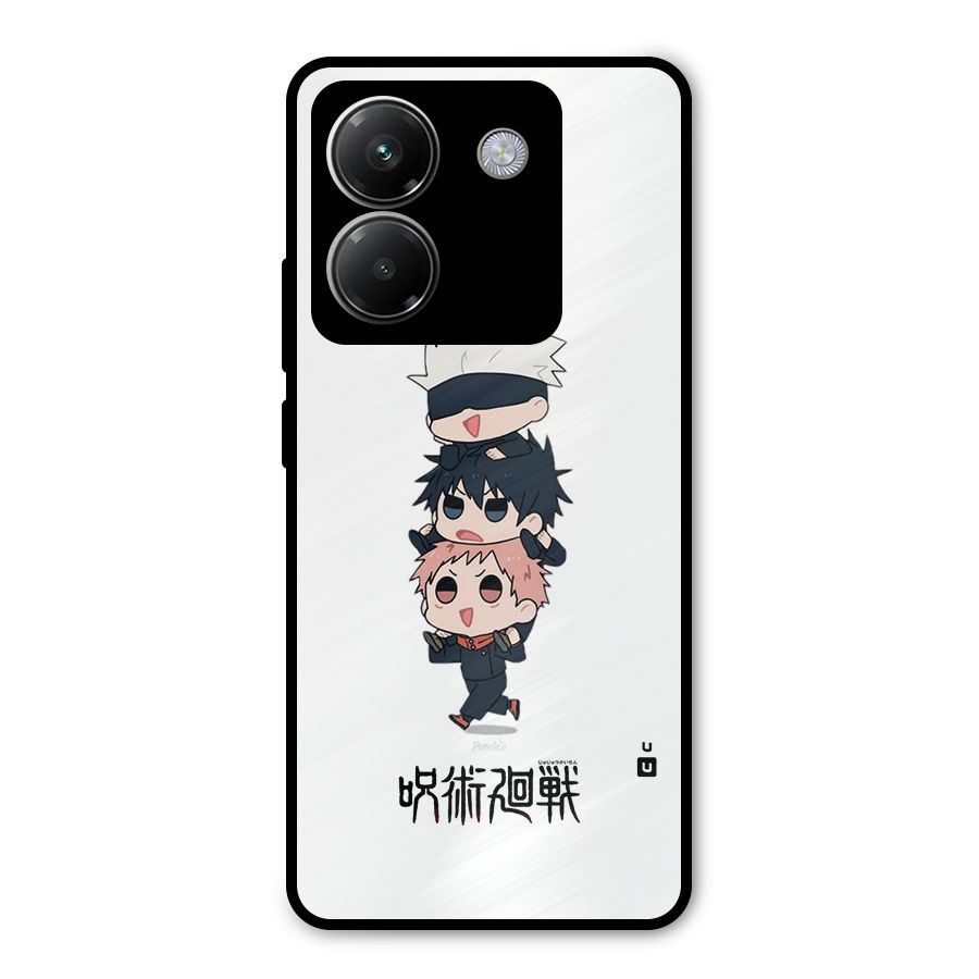 Top Gojo Squad Metal Back Case for Poco M7 Pro 5G