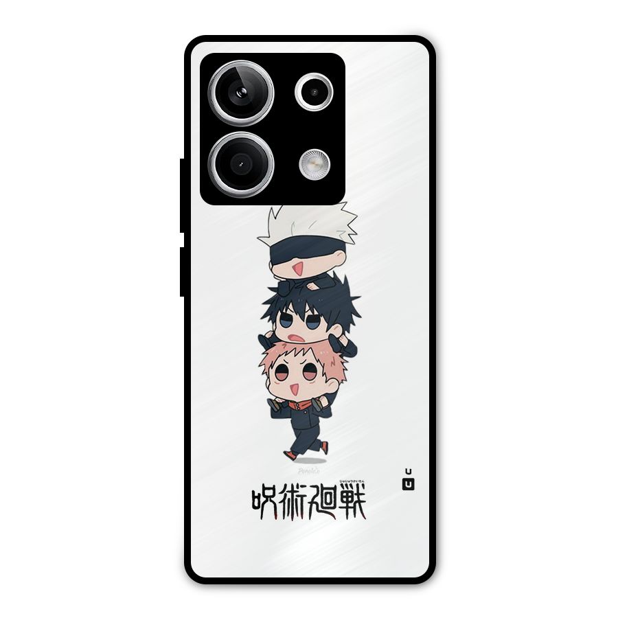 Top Gojo Squad Metal Back Case for Redmi Note 13 5G