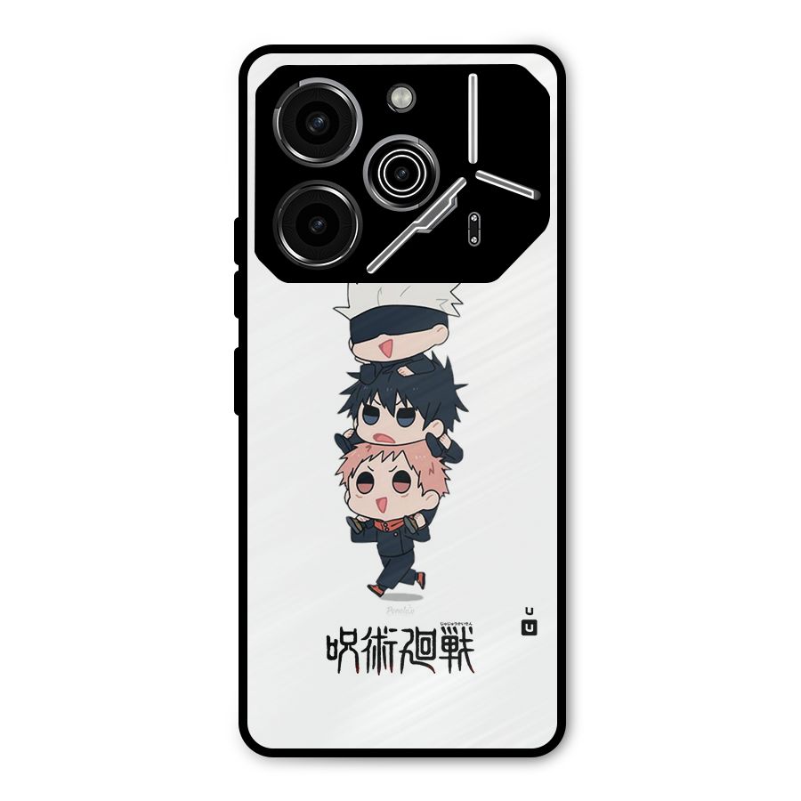 Top Gojo Squad Metal Back Case for Tecno Pova 6 Pro