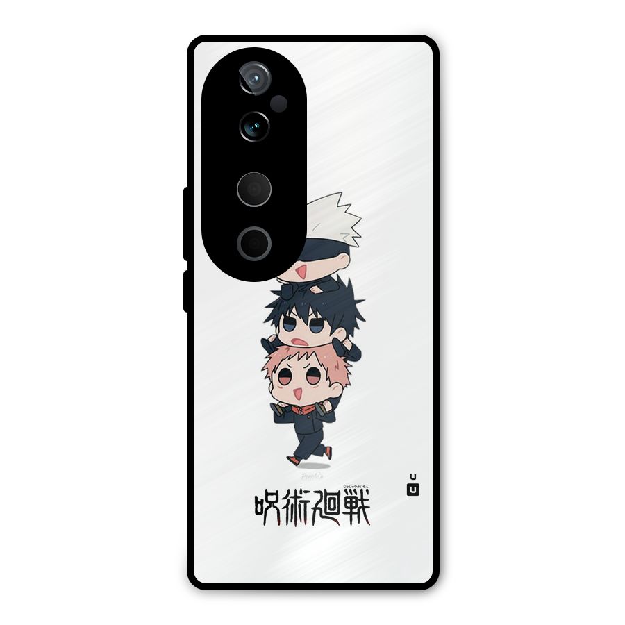 Top Gojo Squad Metal Back Case for Vivo T3 Ultra