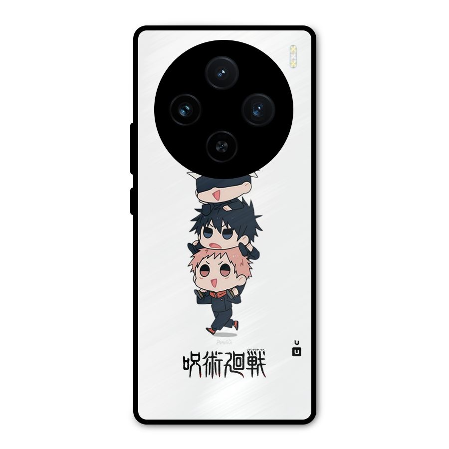 Top Gojo Squad Metal Back Case for Vivo X100
