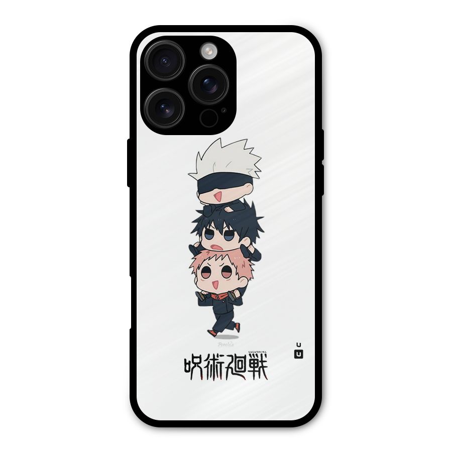 Top Gojo Squad Metal Back Case for iPhone 16 Pro Max
