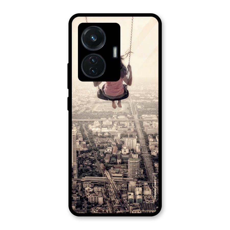 Top Of The World Glass Back Case for Vivo T1 44W