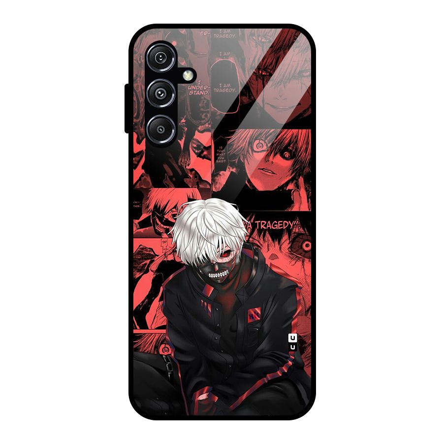 Toukyo Ghoul Kaneki Manga Glass Back Case for Galaxy M34 5G
