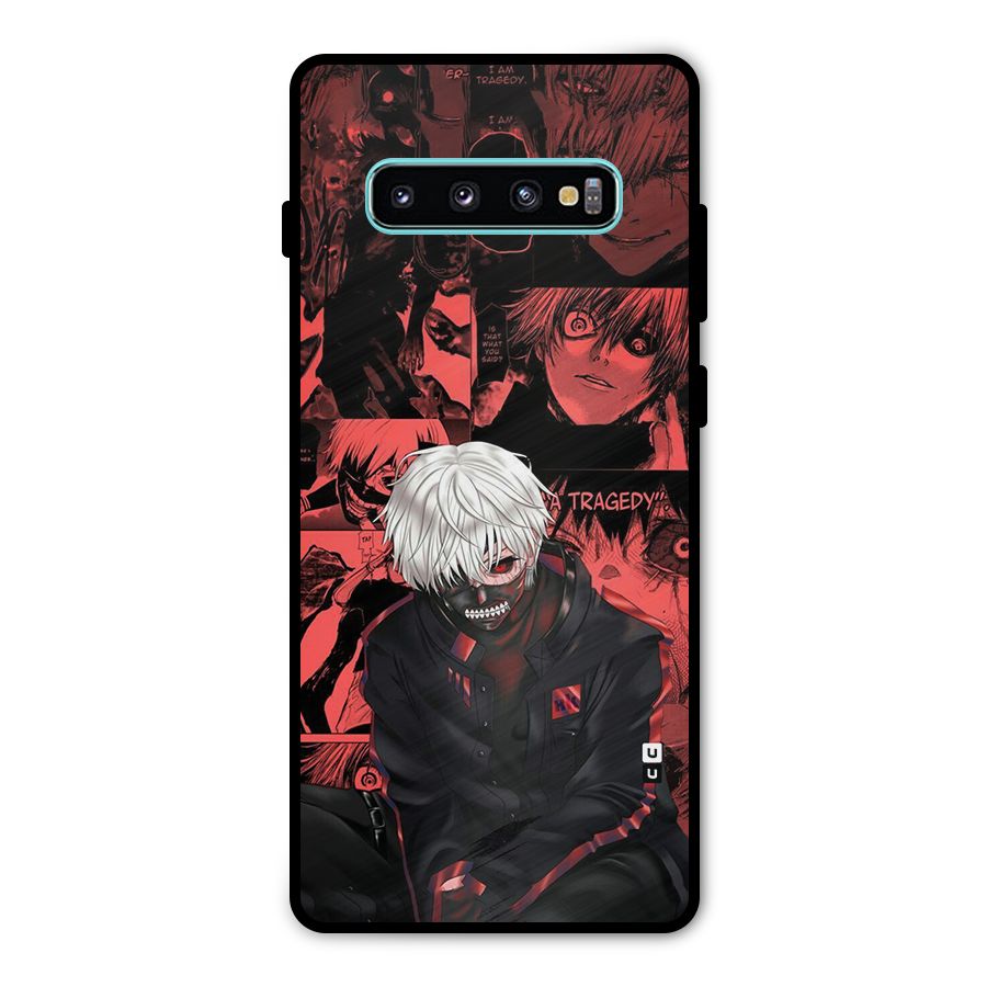 Toukyo Ghoul Kaneki Manga Metal Back Case for Galaxy S10 Plus