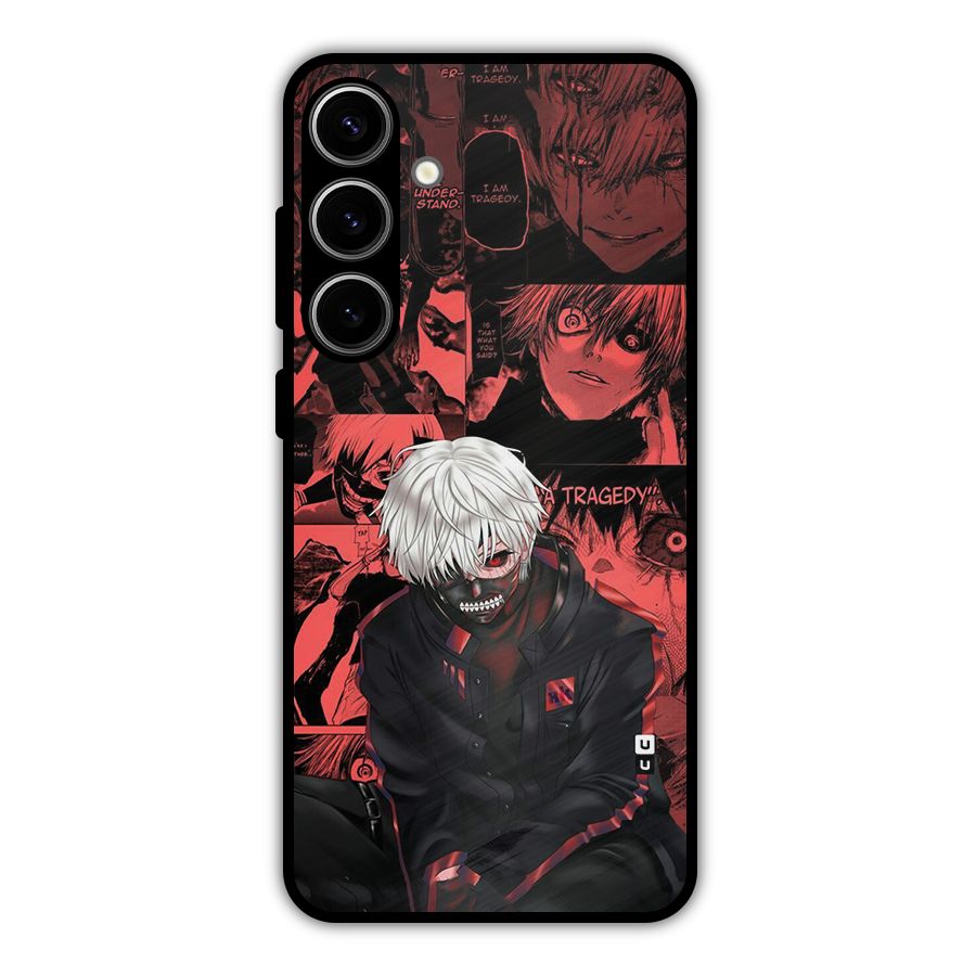 Toukyo Ghoul Kaneki Manga Metal Back Case for Galaxy S24 Plus