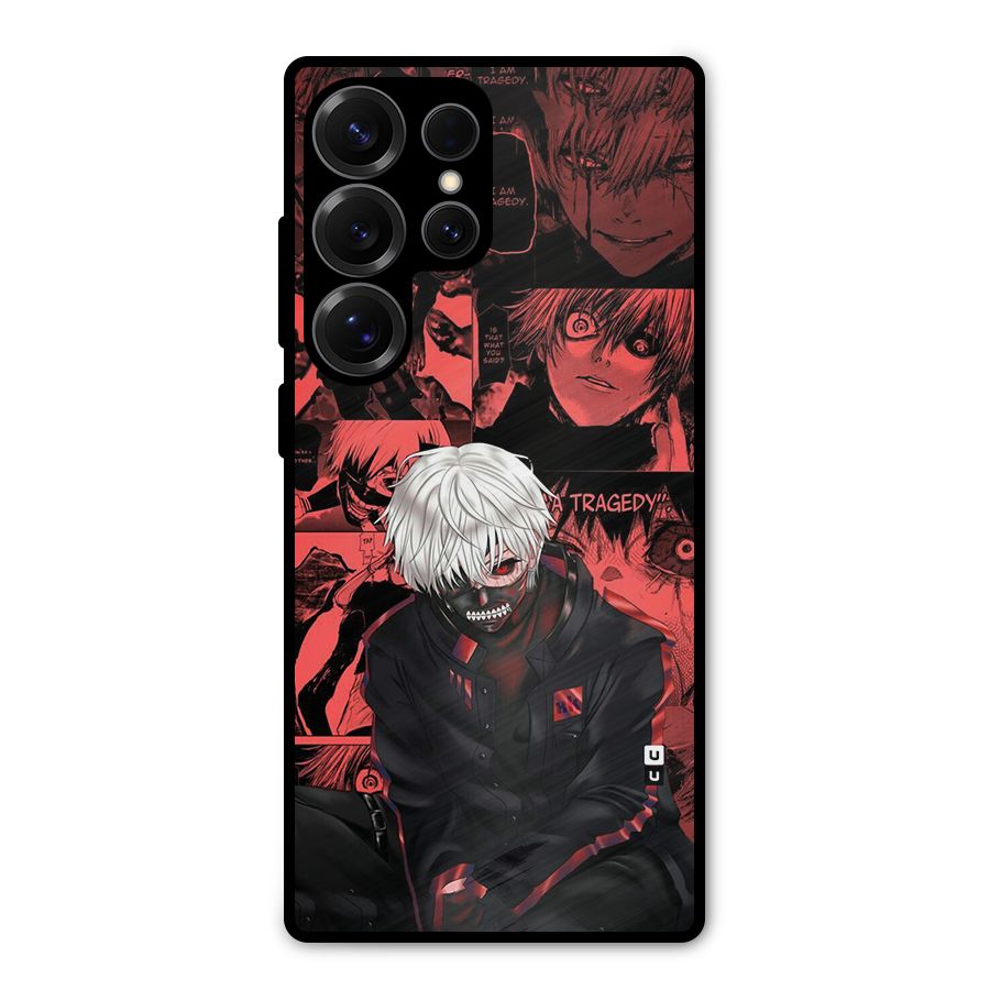 Toukyo Ghoul Kaneki Manga Metal Back Case for Galaxy S25 Ultra